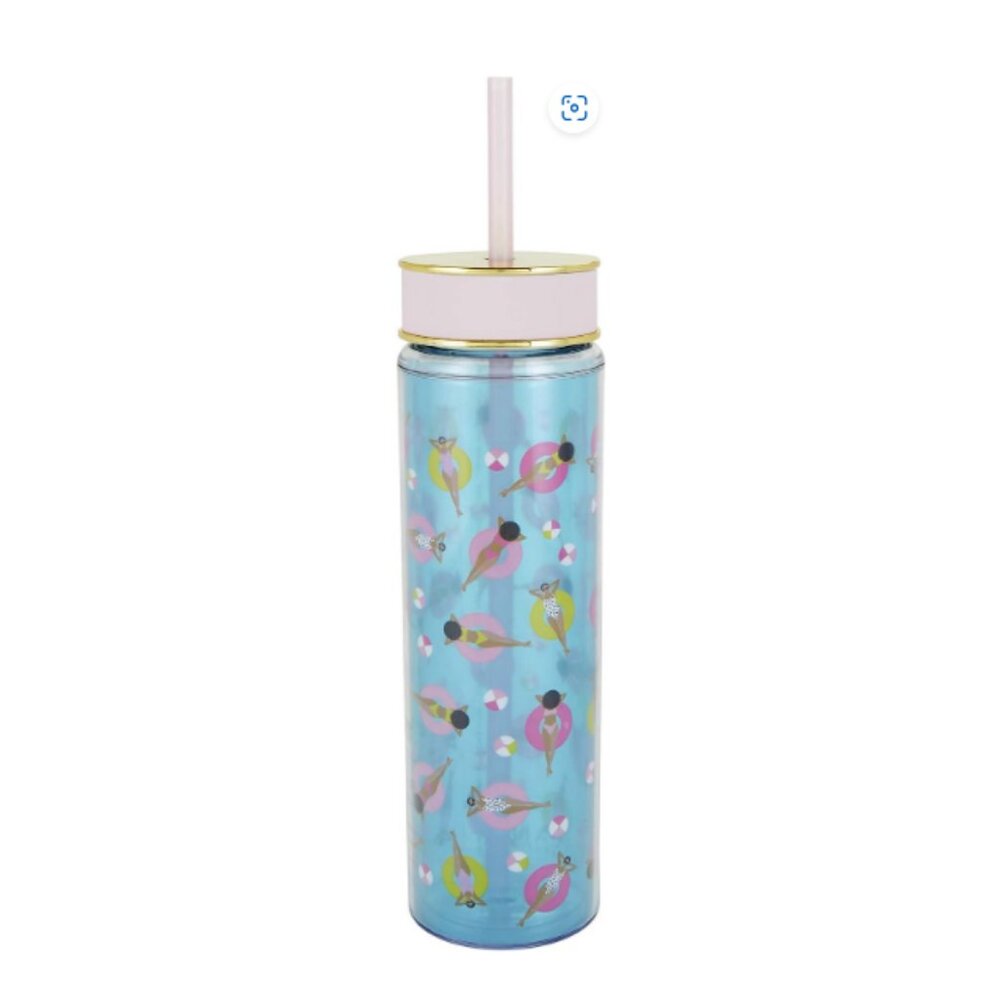New, Double Wall Column Tumbler- Pool Girls